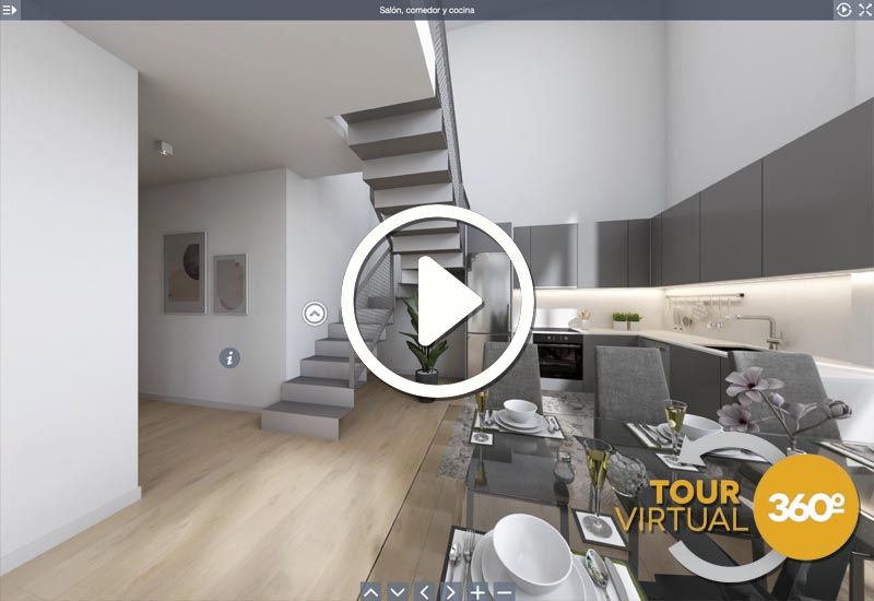 Tour virtual de una vivienda con vistas 360º VR