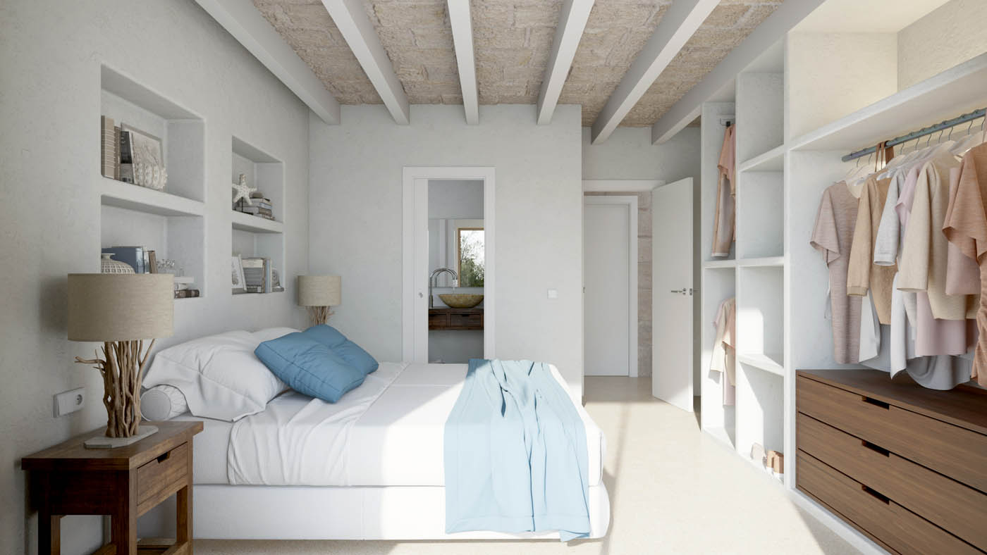 Vista del interior de una vivienda en Menorca