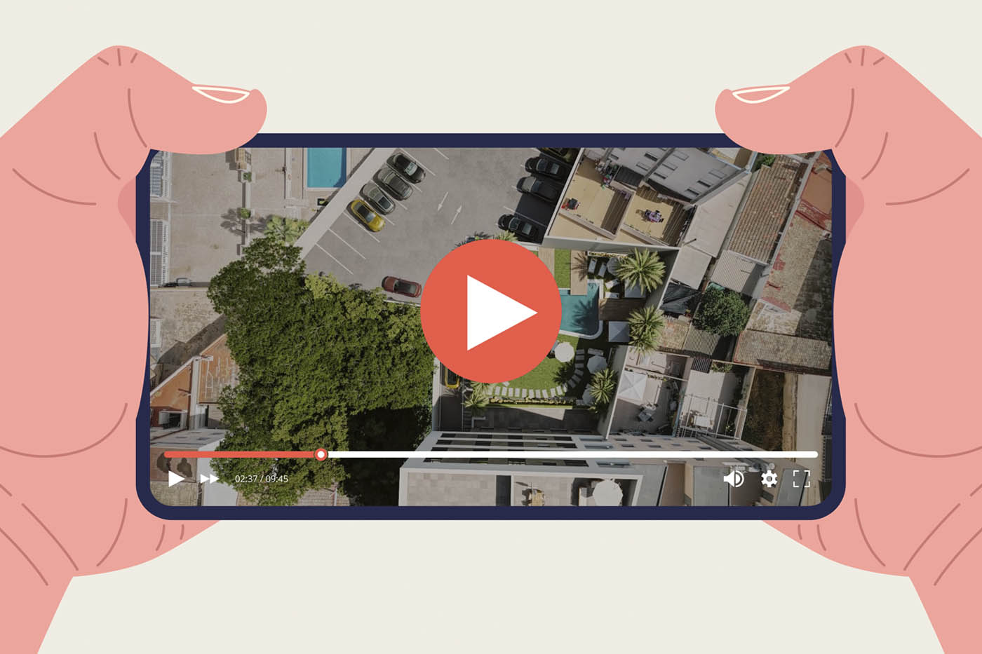 Vídeo con animación 3D de un edificio en Guardamar