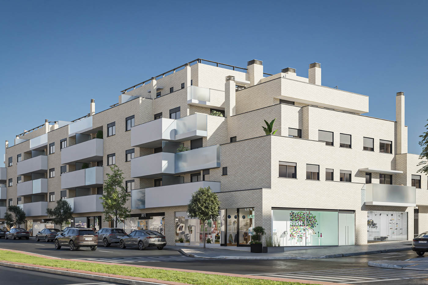 Renders 3D de una urbanización residencial en Valdemoro