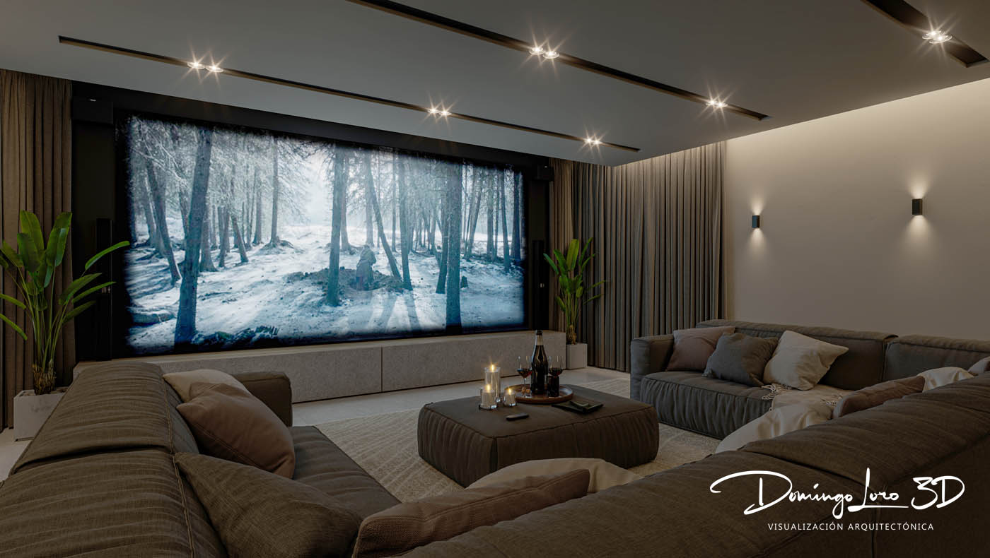 Render 3D de una vivienda