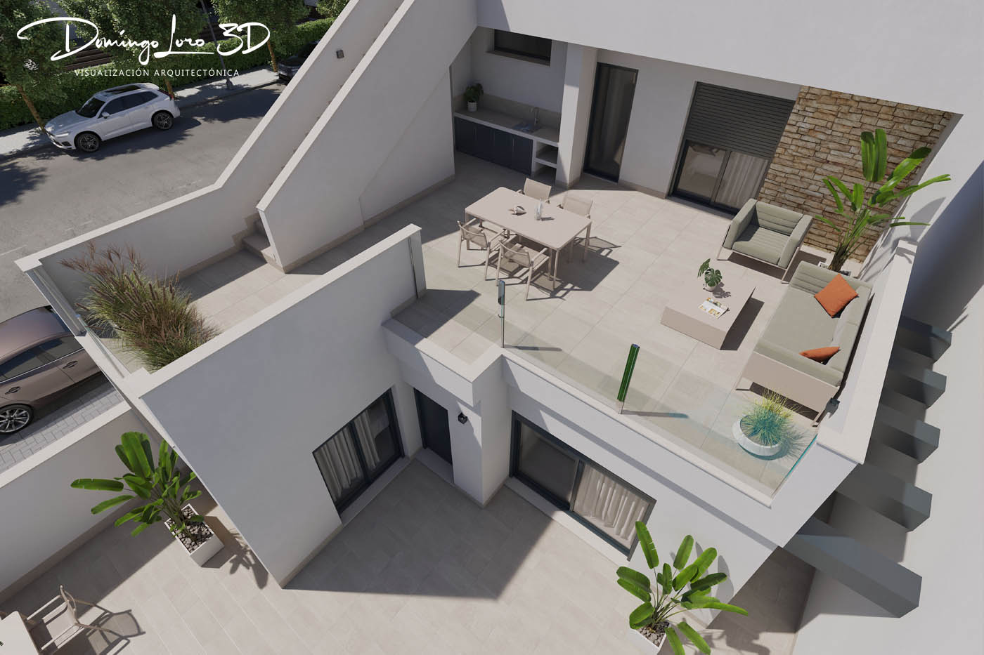 Render 3D de viviendas