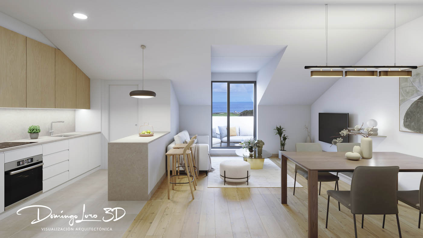 Vista interior de una vivienda