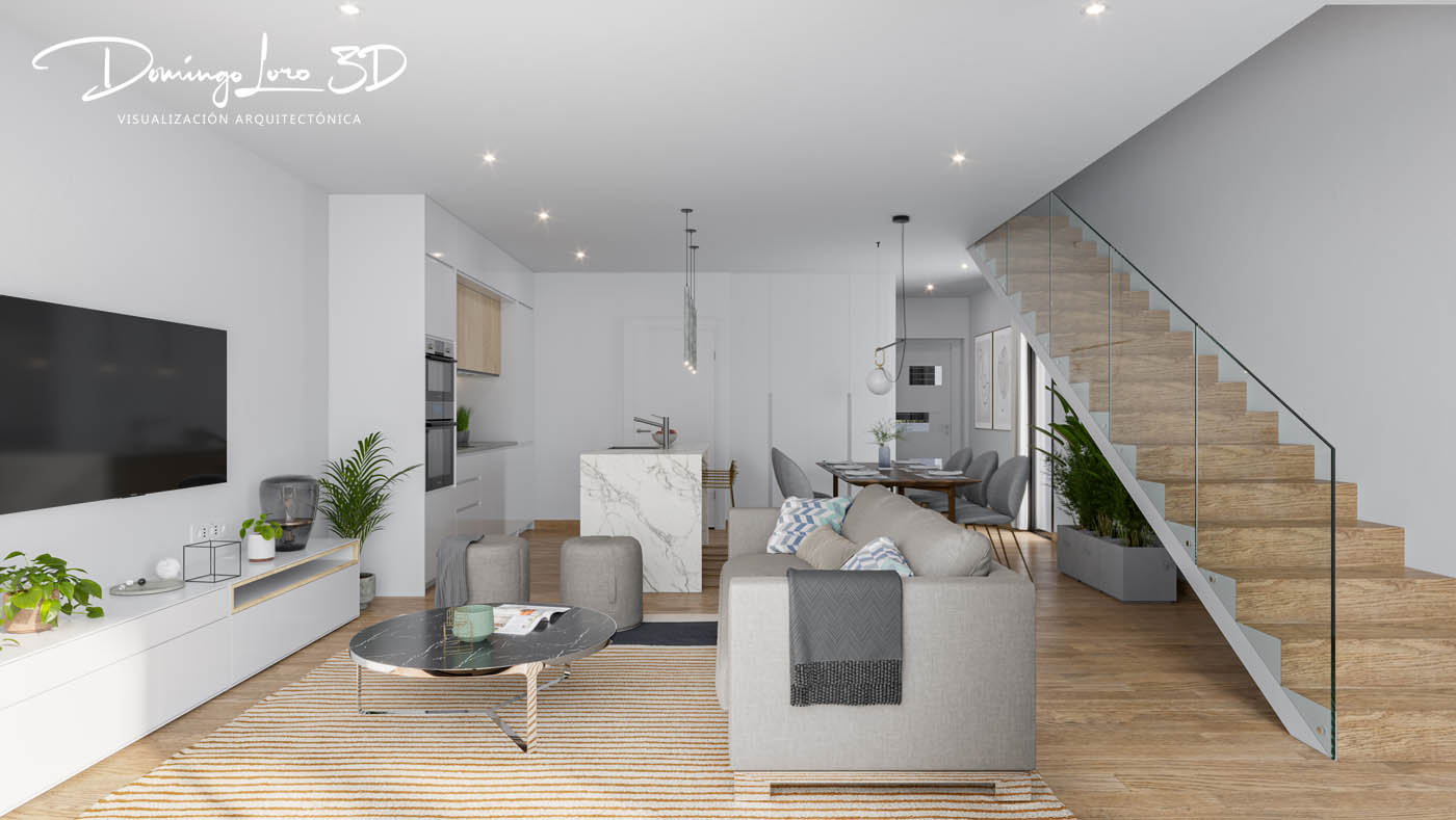 Render 3D fotorrealista