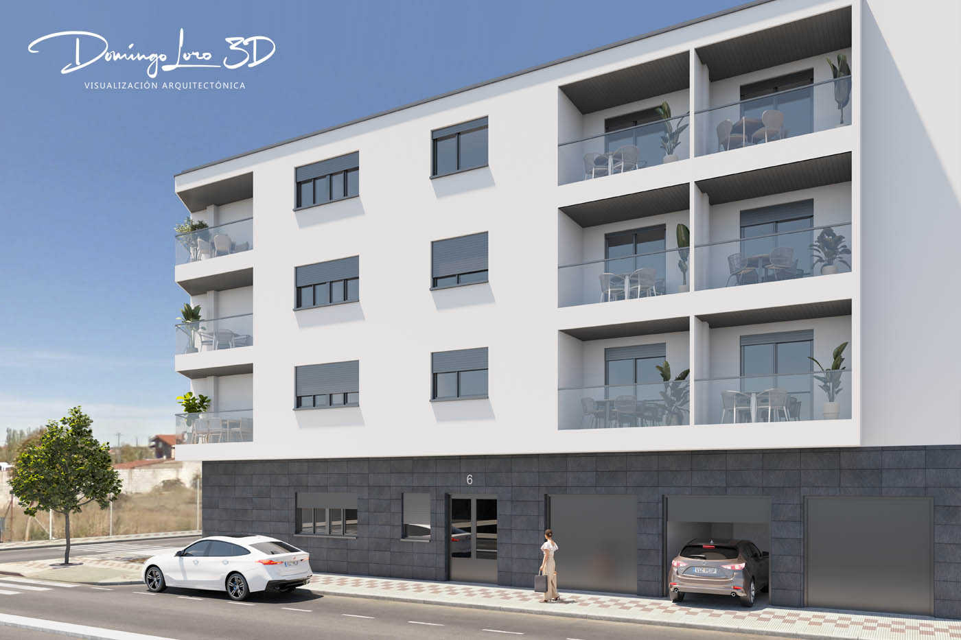 Vista exterior de una promoción inmobiliaria
