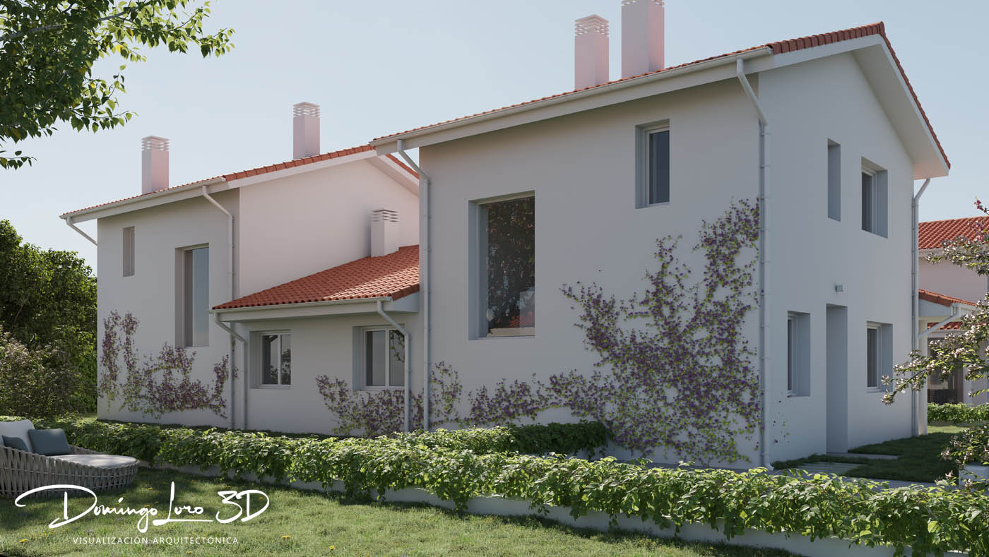 Infografía 3D vivienda en Liaño
