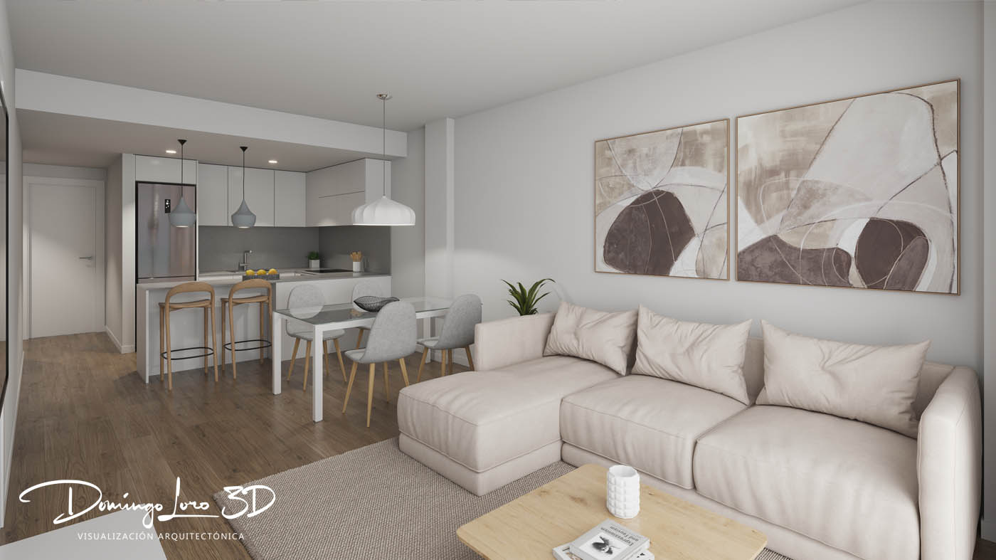 Vista exterior de una promoción inmobiliaria