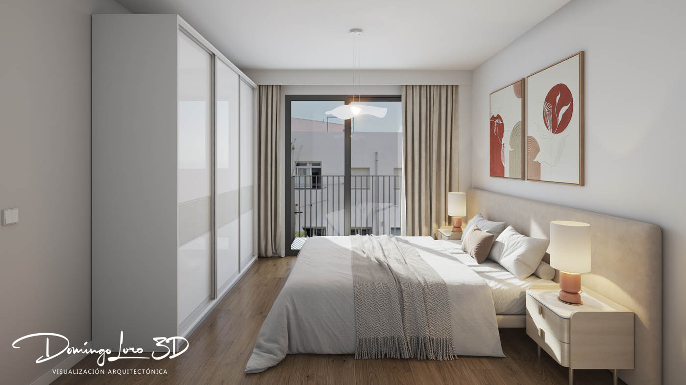 Vista exterior de una promoción inmobiliaria