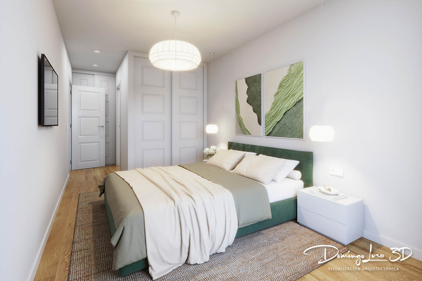 Render 3D espacio interior