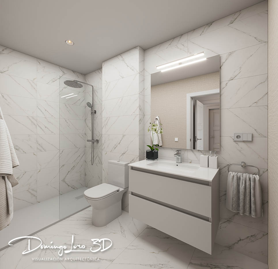 Render 3D espacio interior