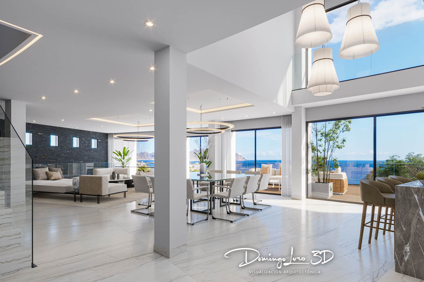 Render 3D salón