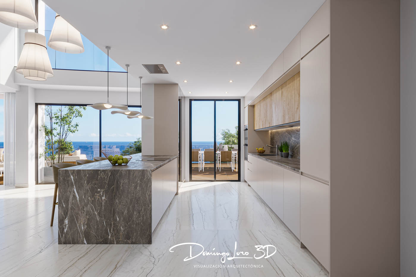 Render 3D salón