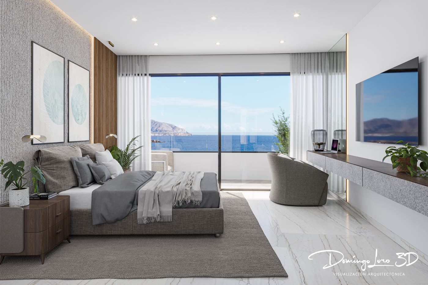 Render 3D salón