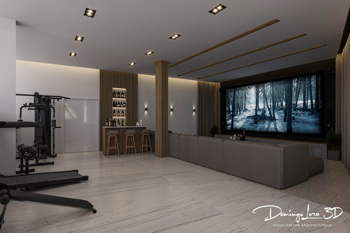 Render 3D salón