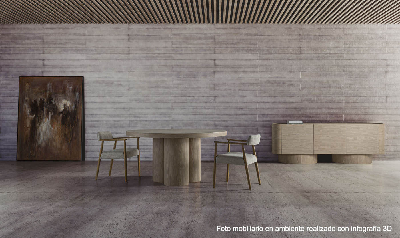 Ejemplo de render 3D para muebles