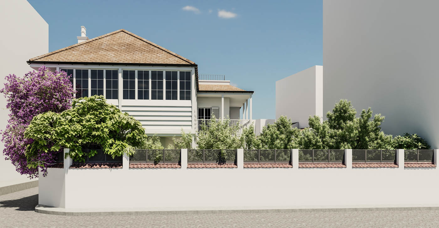 Render 3D de la rehabilitación de un edificio en Gibraltar