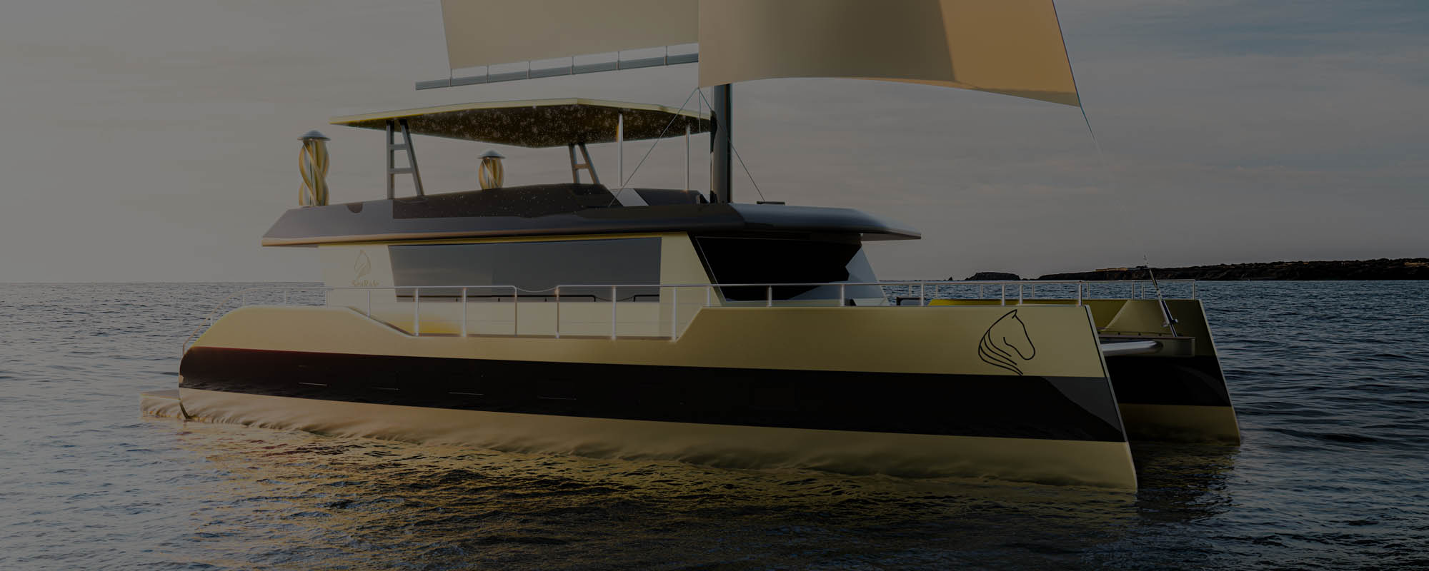 Vídeo con animación 3D y renders de un catamarán