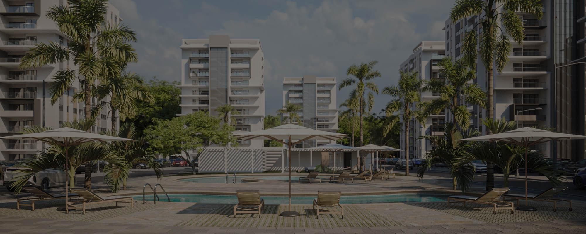 Renders 3D de un complejo residencial en República Dominicana